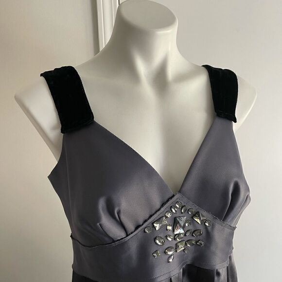 DARK GREY AND BLACK SIMPLY VERA VERA WANG DRESS - Picture 3 of 6